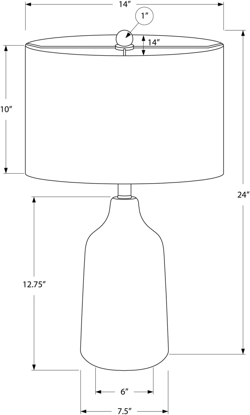Beige Concrete Drum Shade Table Lamp