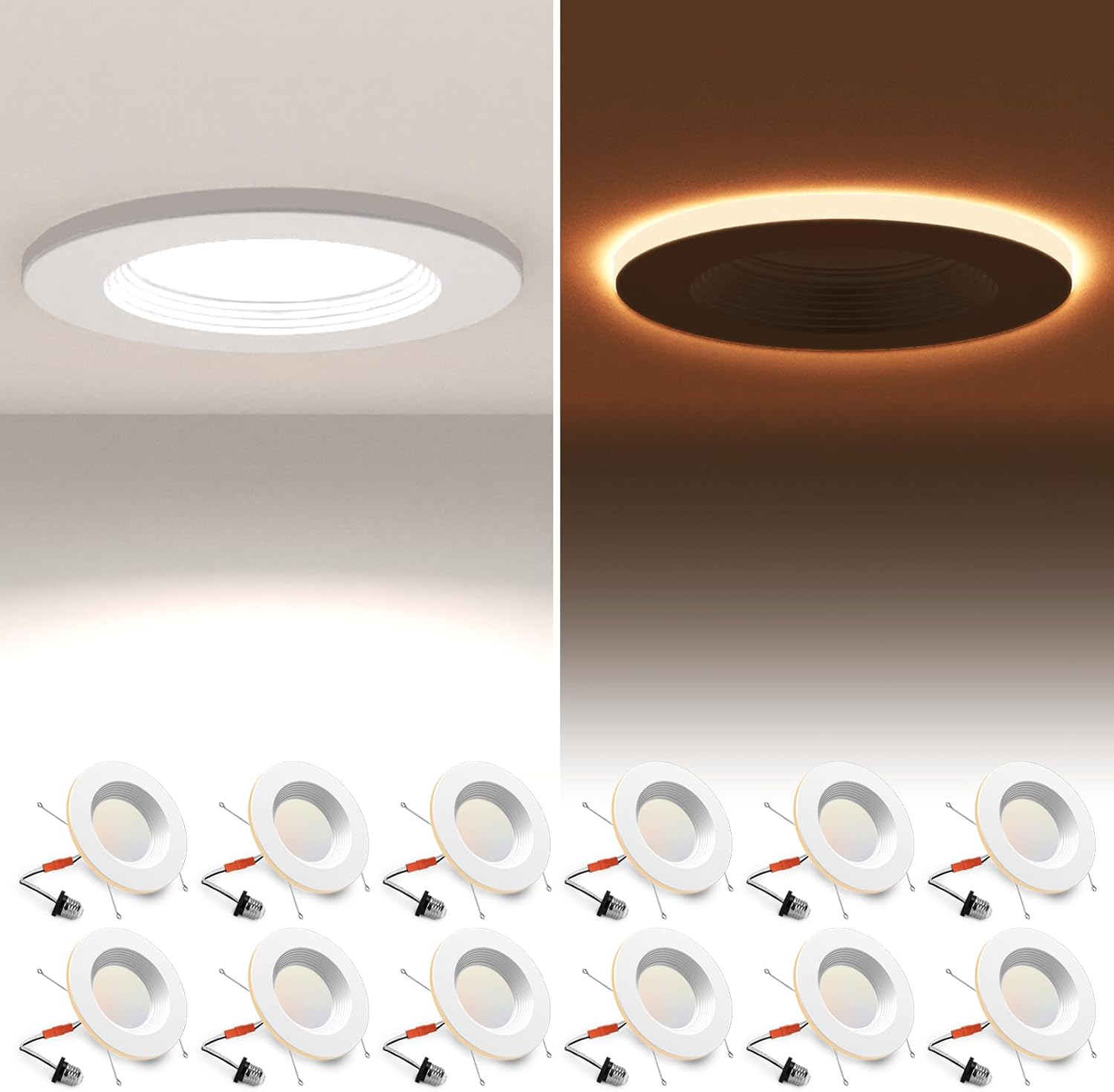 Metal LED Recessed Night Light Fixtures