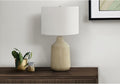 Beige Concrete Drum Shade Table Lamp
