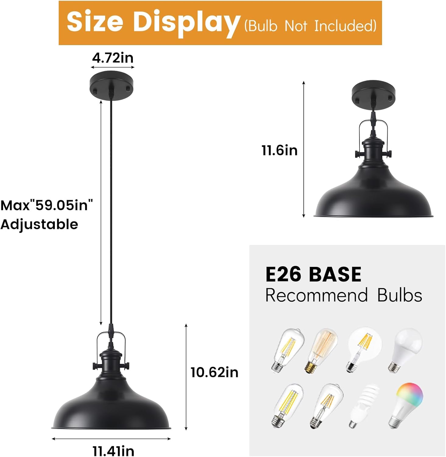 Industrial Black Kitchen Island Pendant Lights