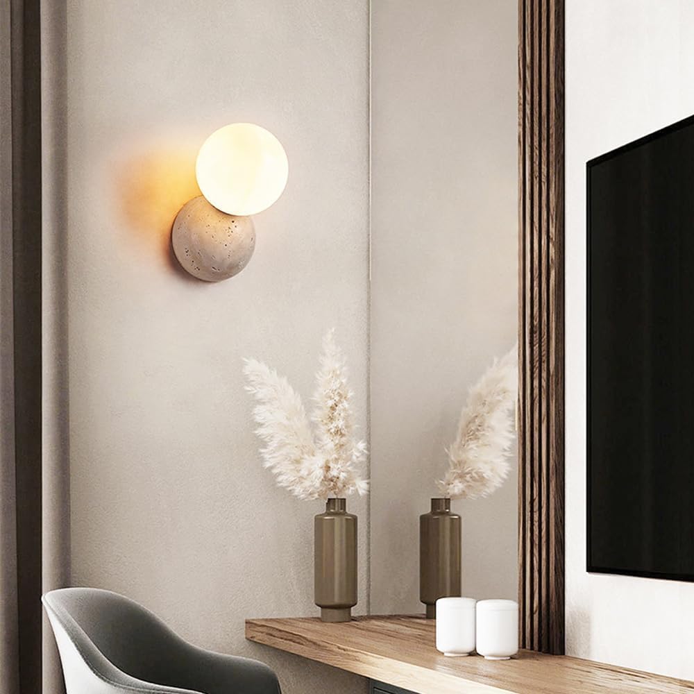 Vintage Milk‑Glass Mid‑Century Wall Sconce