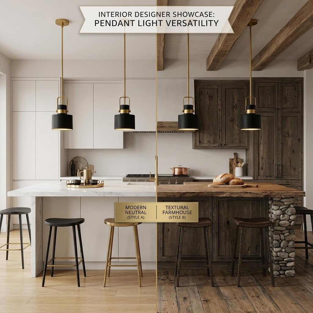 Adjustable Black Farmhouse Pendant Lights