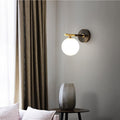 Milky Glass Globe Wall Sconce Fixture