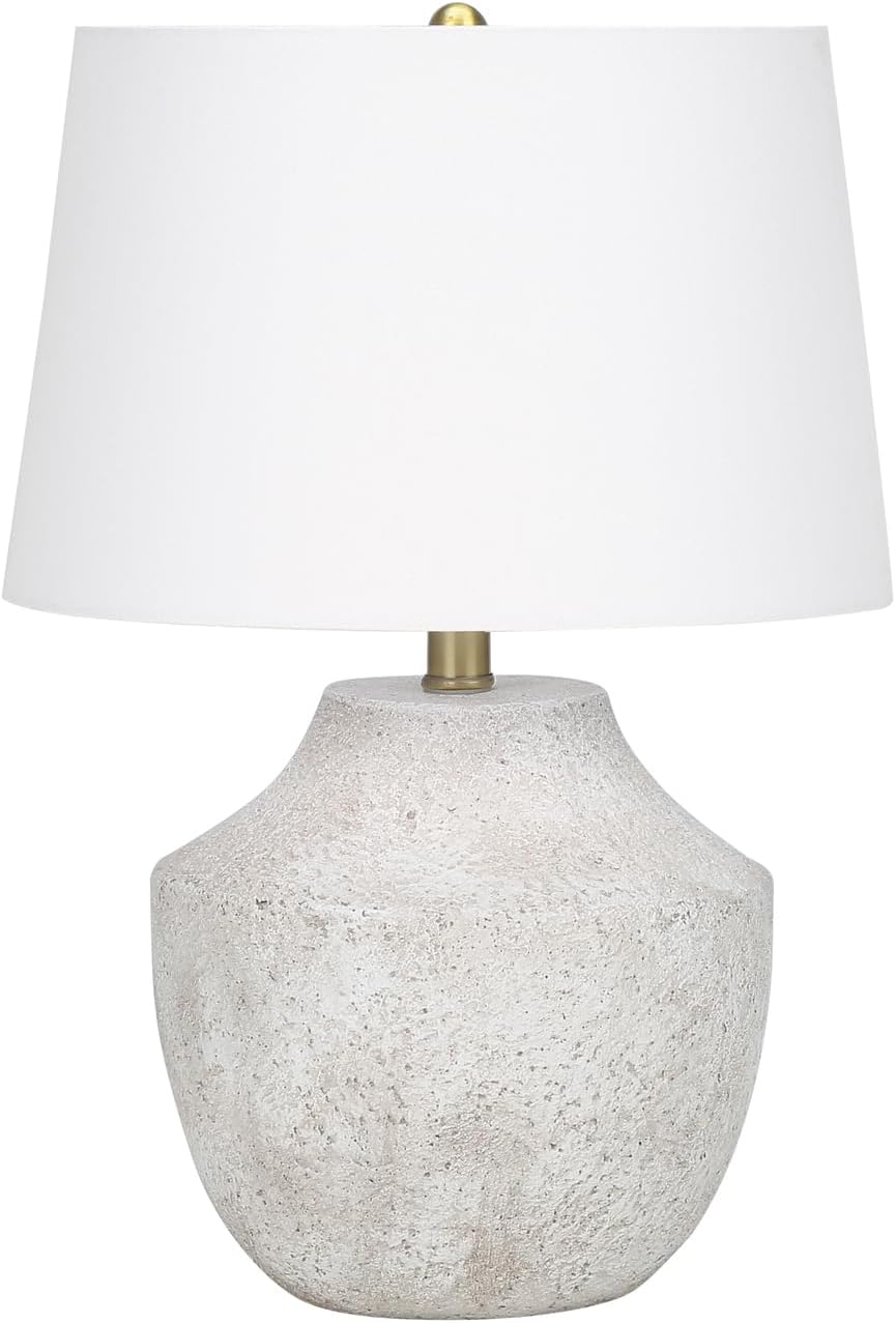 Modern Concrete Cream Shade Table Lamp
