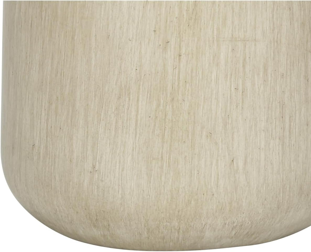 Beige Concrete Drum Shade Table Lamp