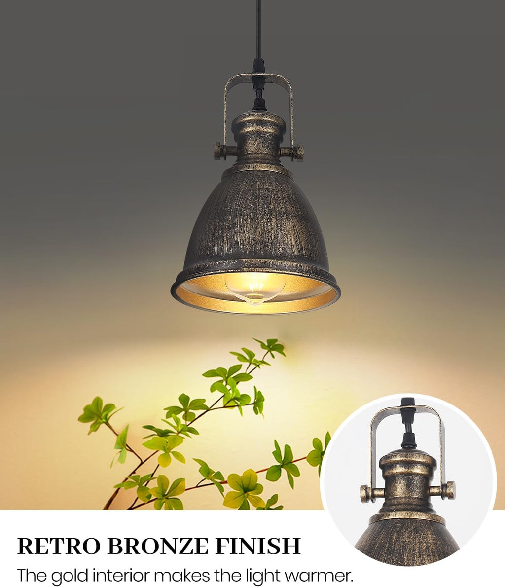 Vintage Adjustable Bronze Pendant Lights
