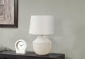 Modern Concrete Cream Shade Table Lamp