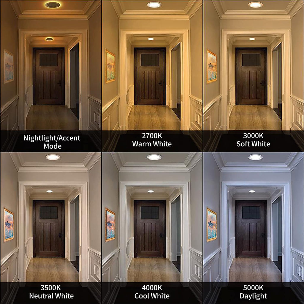 White 5CCT LED Recessed Light Fixtures