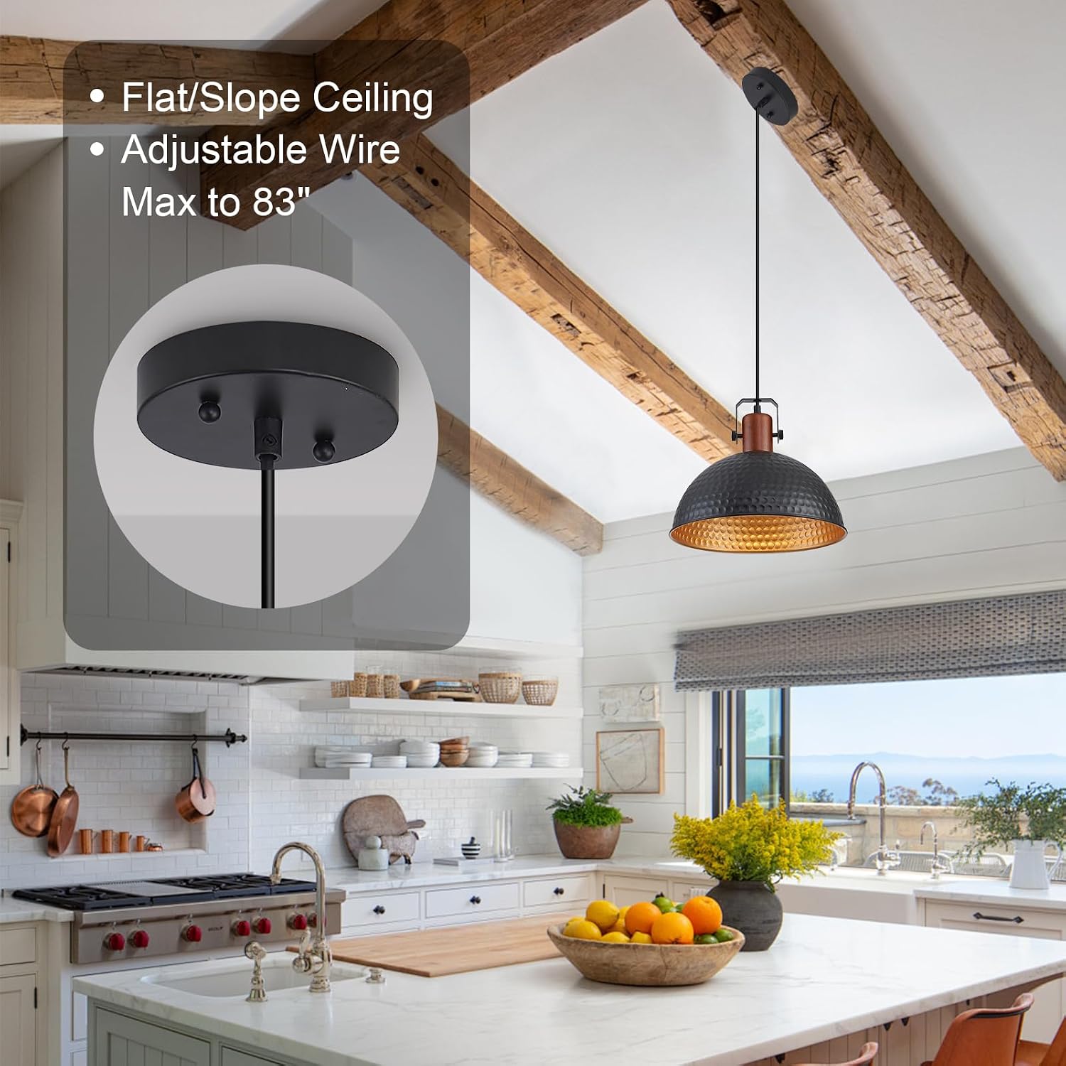 Industrial Black Dome Pendant Light Fixtures
