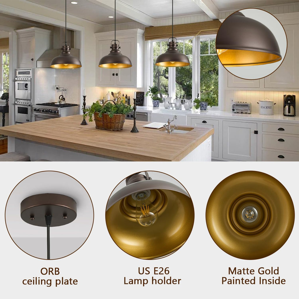 Farmhouse Bronze Kitchen Pendant Lights