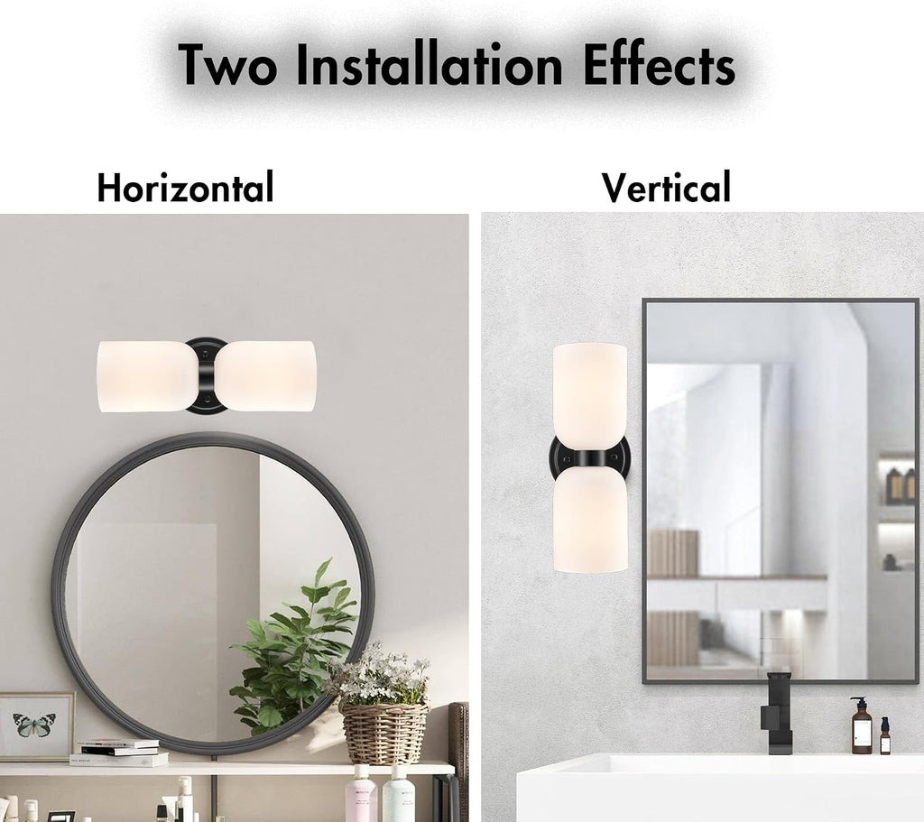 Black Glass Vine Shade Wall Sconces