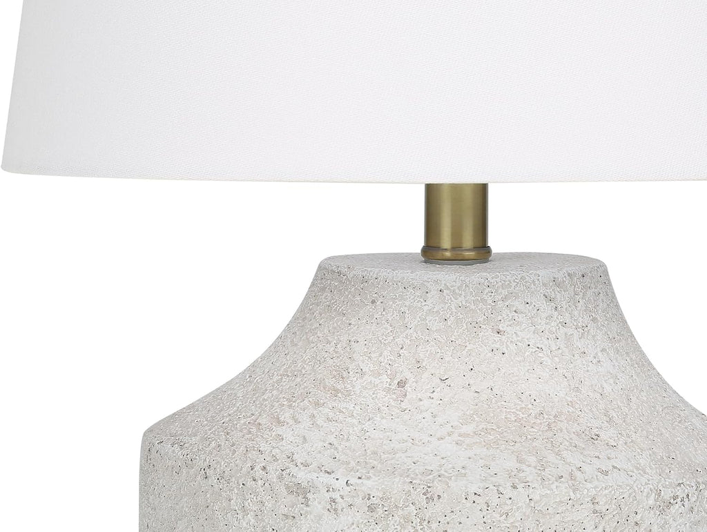 Modern Concrete Cream Shade Table Lamp