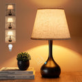 Dimmable Fabric Shade Bedside Table Lamp