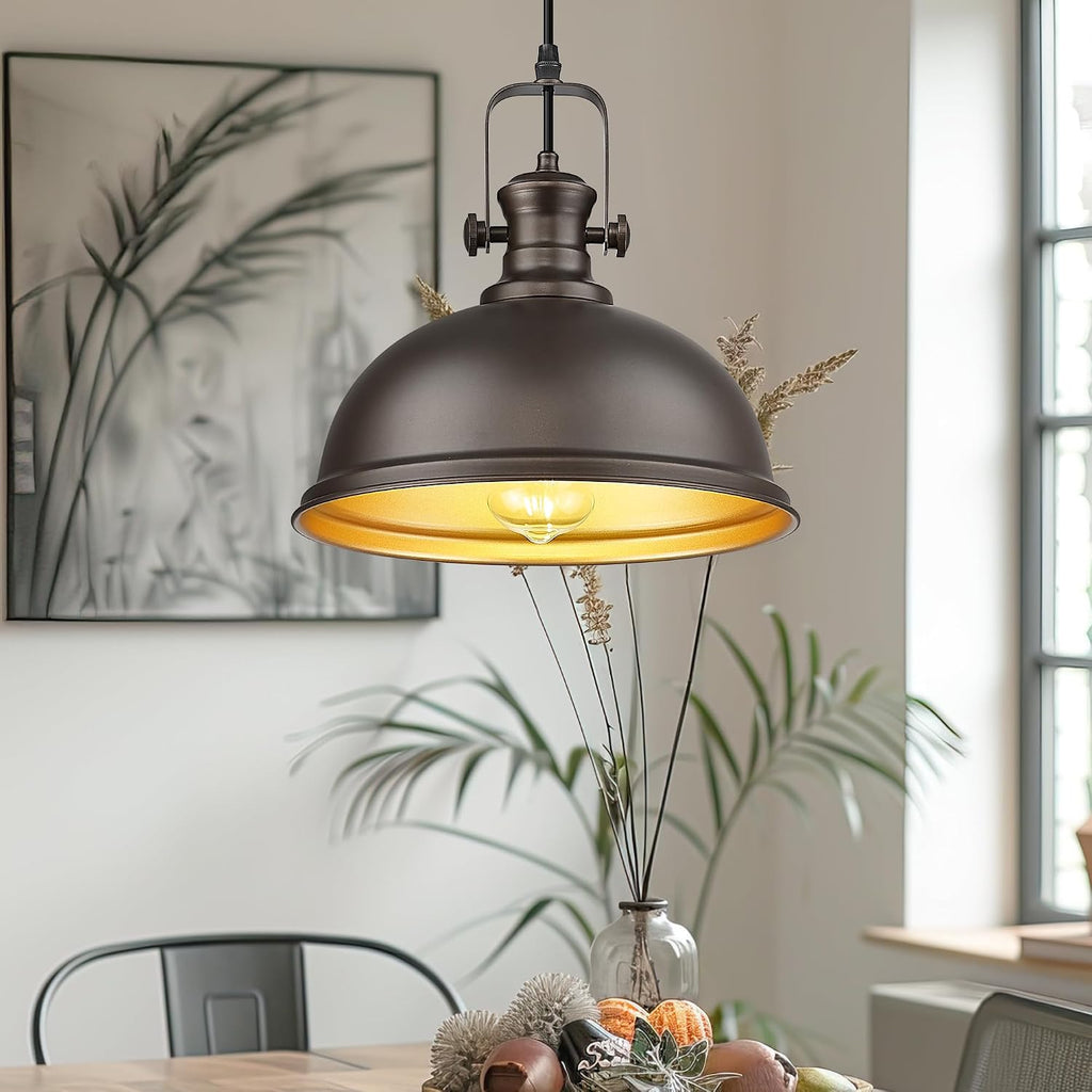 Bronze Metal‑Shade Kitchen Pendant Light