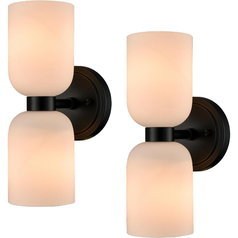 Black Glass Vine Shade Wall Sconces