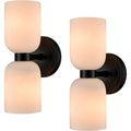 Black Glass Vine Shade Wall Sconces
