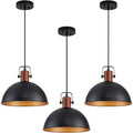 Industrial Black Dome Pendant Light Fixtures